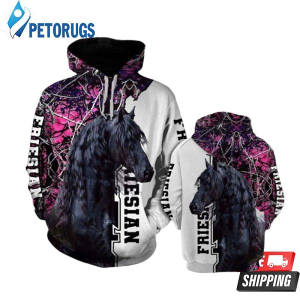 Friesian Horse 3D Hoodie