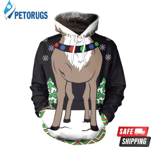 Funny Reindeer 3D Hoodie