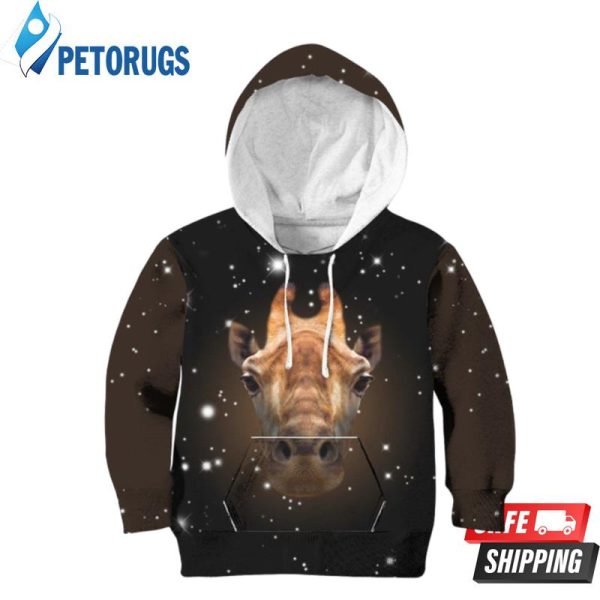 Giraffe Close Up 3D Hoodie