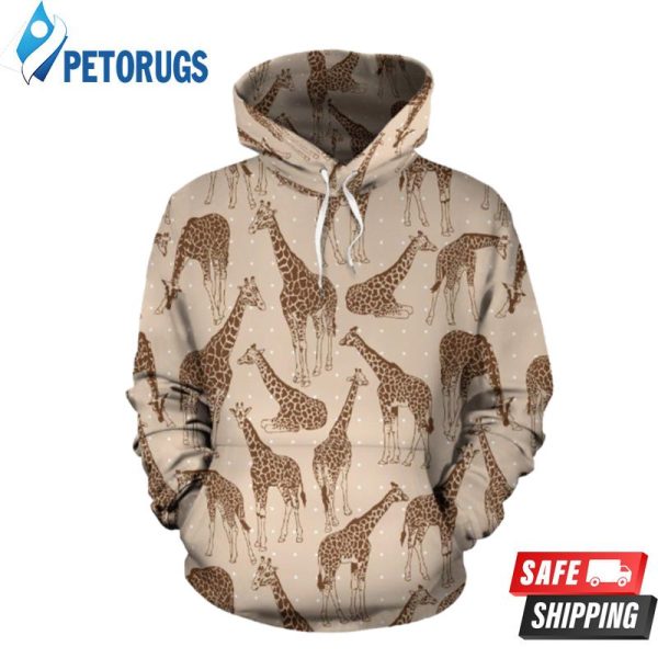 Giraffe Pattern 3D Hoodie