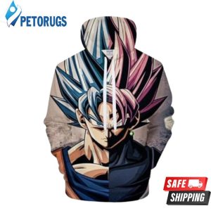 Goku Blue X Goku Dark 3D Hoodie