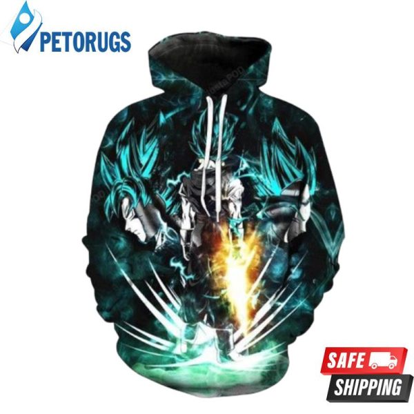 Goku Vegeta Fusion Super Saiyan God Super Saiyan Vegeto Dragon Ball Z 3D Hoodie