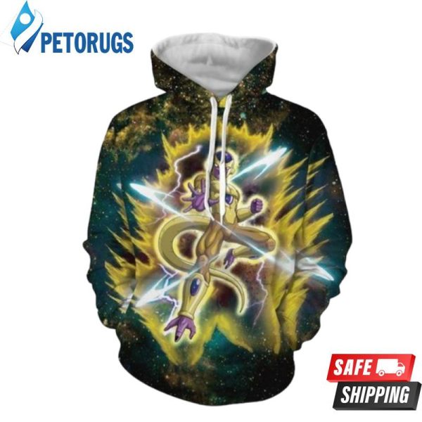 Golden Frieza Ultimate Evolution Galaxy 3D Hoodie