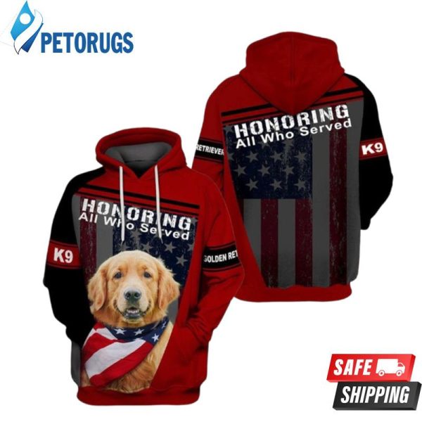 Golden Retriever K9 3D Hoodie