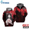 Gothic Skull Geisha Red 3D Hoodie