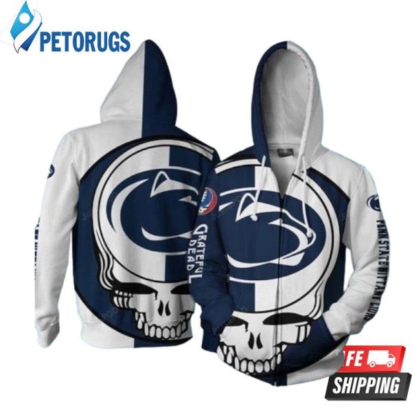 Grateful Dead Penn State Nittany Lions Bolt Skull 3D Hoodie