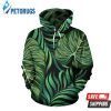 Green Fresh Tropical Palm Leaves 3D Hoodie