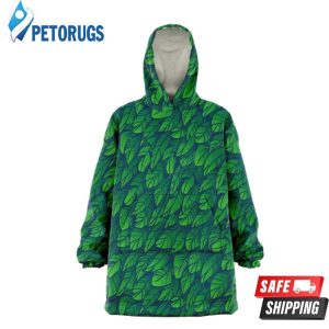 Green Leaf Pattern Snug 3D Hoodie