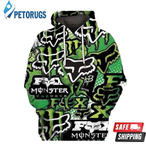 Grinch Fox Racing Monster Energy And Pered Custom Fox Racing Graphic 3D Hoodie