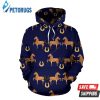 Horse Luxury Themed Pattern 3D Hoodie