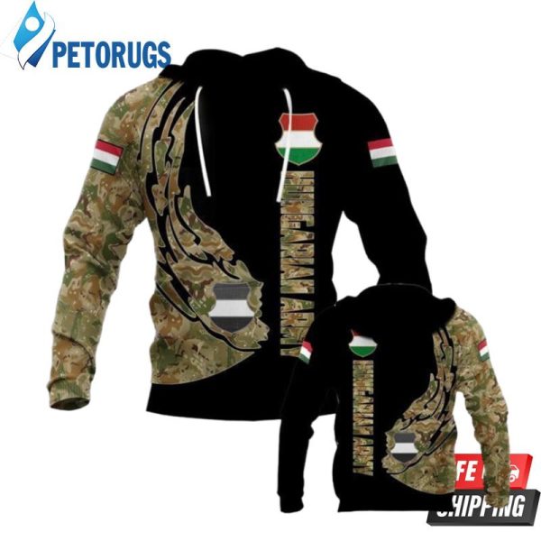 Hungarian Army Camo 3D Hoodie