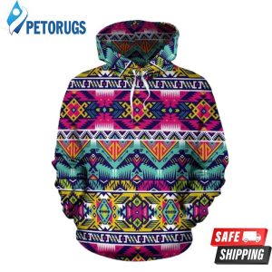 Indian Navajo Color Themed 3D Hoodie