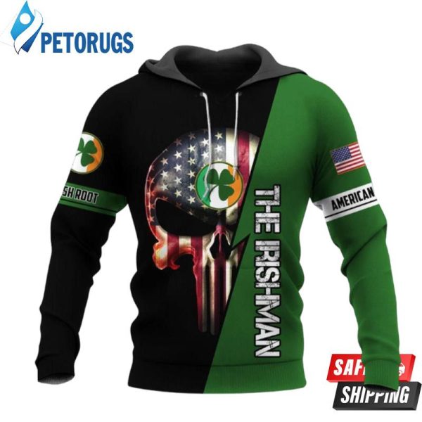 Irish Skull Us 3D Hoodie