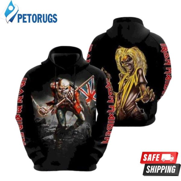 Iron Maiden Black Iron Maiden All Over 3D Hoodie