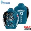 Jacksonville Jaguars Calais Campbell 3D Hoodie