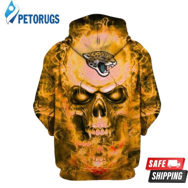 Jacksonville Jaguars Nfl Football Skull 21591 3D Hoodie