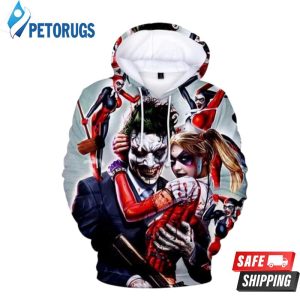 Joker & Evil Harley Quinn 3D Hoodie