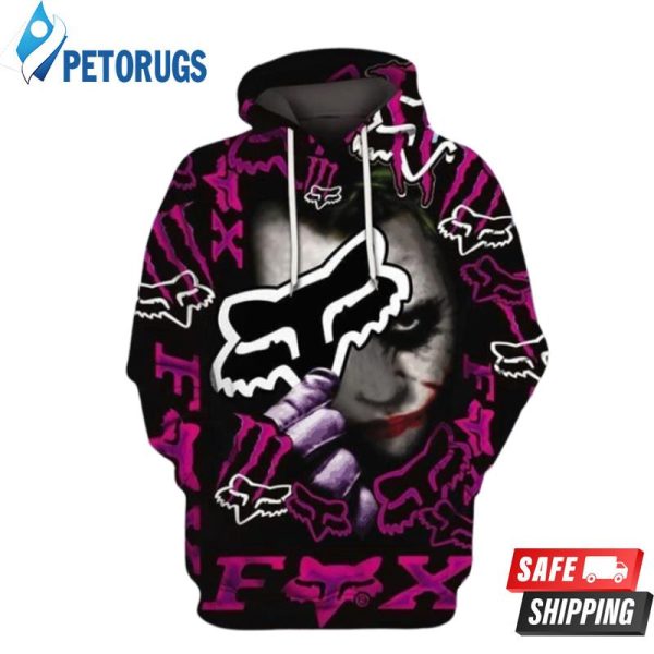 Joker Holds Fox Racing Logo 3D Hoodie