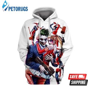 Joker Hug Harley Quinn Villain Characters 3D Hoodie