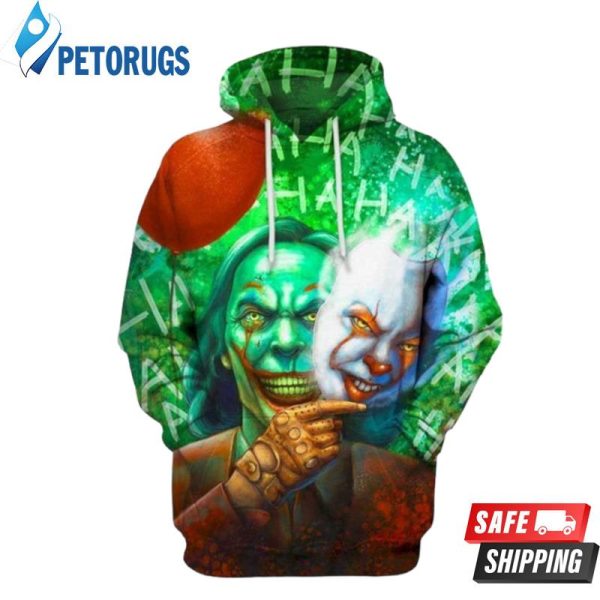 Joker Pennywise Horror Halloween 3D Hoodie