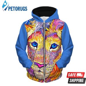 Kaleidoscopic King 2 Up 3D Hoodie