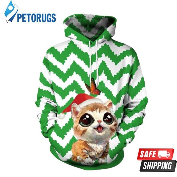 Kitten For Winter Christmas 3D Hoodie