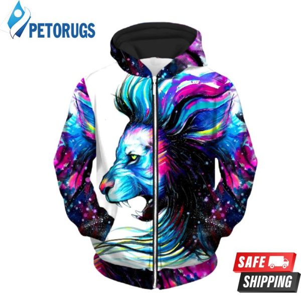 Lion Color Up 3D Hoodie