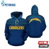 Los Angeles Chargers Ncaa Football Maori Tattoo Blue V2 Los Angeles Chargers Los Angeles Chargers 3D Hoodie