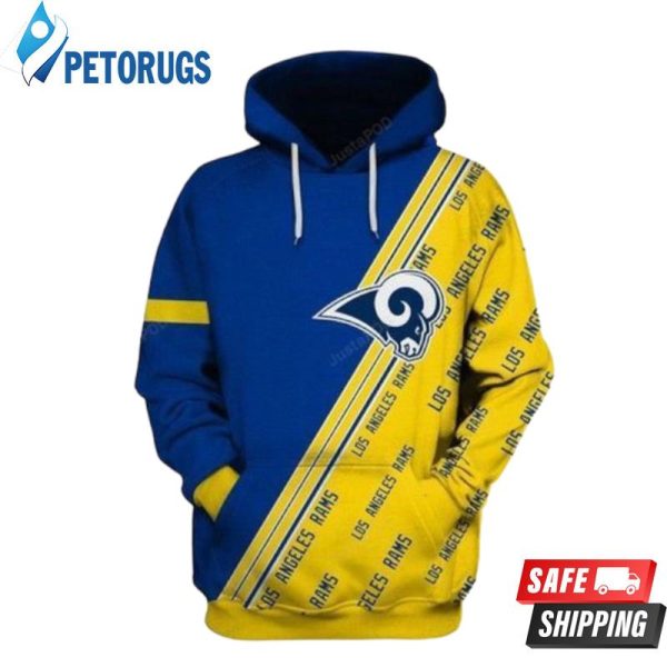 Los Angeles Rams Ncaa Football Many Logo Los Angeles Rams 3D Hoodie