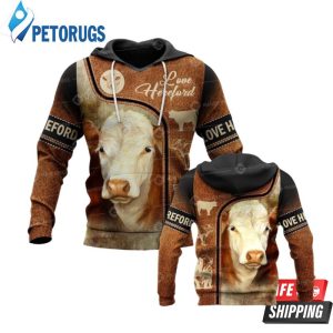 Love Hereford 3D Hoodie