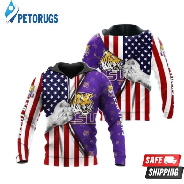 Lsu Tigers American Flag 3D Hoodie