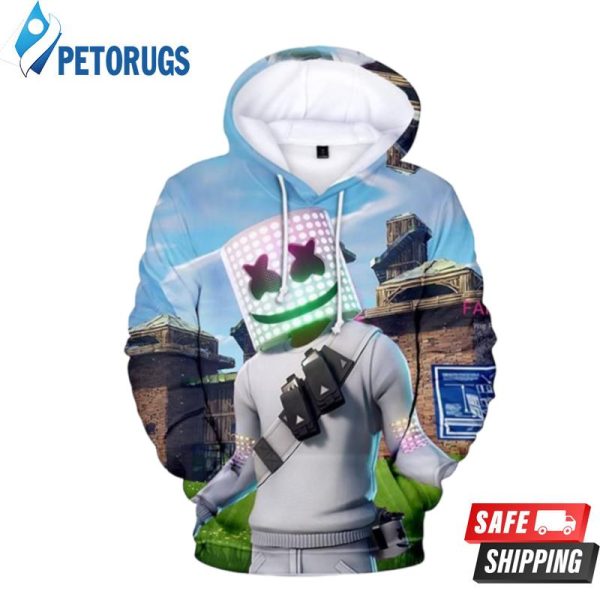 Marshmello Blue 3D Hoodie