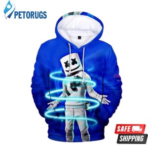 Marshmello Blue B 3D Hoodie