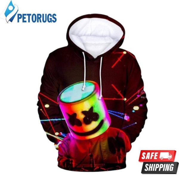 Marshmello Brown 3D Hoodie