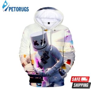 Marshmello White 3D Hoodie