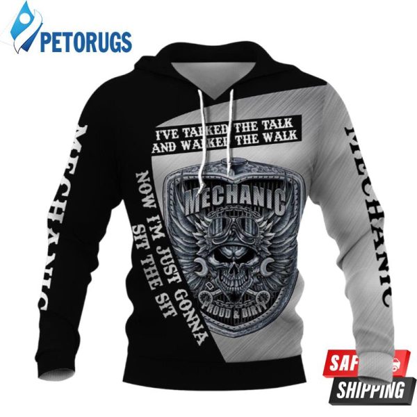 Mechanic Proud And Dirty 3D Hoodie