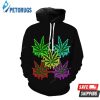 Melting Neon Weed Leaves 3D Hoodie