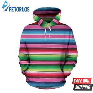 Mexican Blanket Baja Serape Pattern 3D Hoodie