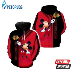 Mickey Chicago Blackhawks 3D Hoodie