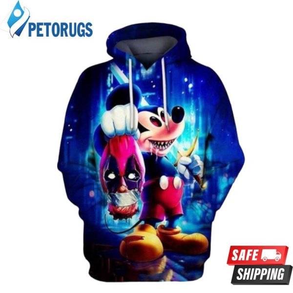 Mickey Kill Deadpool Walt Disney Mavel Mickey Kill Deadpool Mickey Kill Deadpool 3D Hoodie