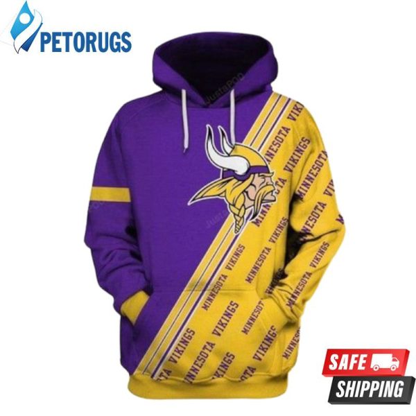 Minnesota Vikings Ncaa Football Many Logo Minnesota Vikings Minnesota Vikings 3D Hoodie