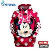 Minnie Mouse Face Cartoon 3D Hoodie