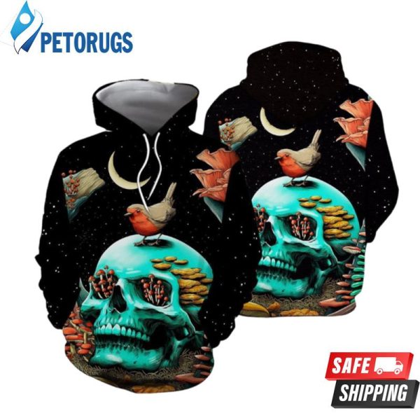 Mushroom Skull Mushroom Skull Graphic 3D Hoodie