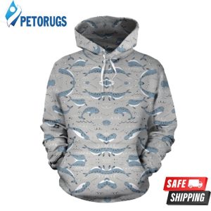 Narwhal Pattern 3D Hoodie