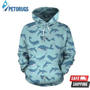 Narwhal Themed 3D Hoodie