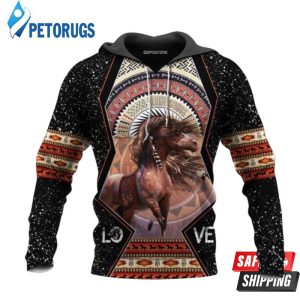 Native American Horse 3D Hoodie