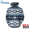 Navajo Dark Blue Pattern 3D Hoodie