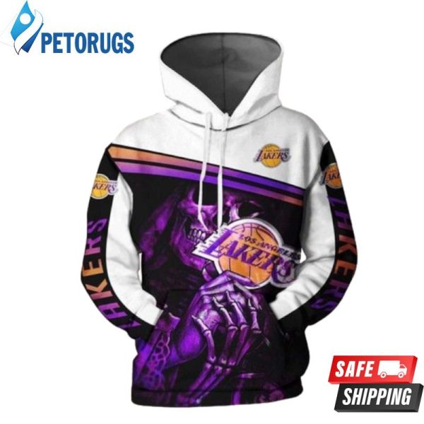 Nba Los Angeles Lakers Skull 3D Hoodie