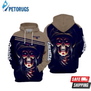 New England Patriots Nfl Football Skull Black New England Patriots 3D Hoodie