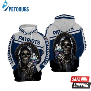 New England Patriots Nfl Football Skull Death New England Patriots 3D Hoodie